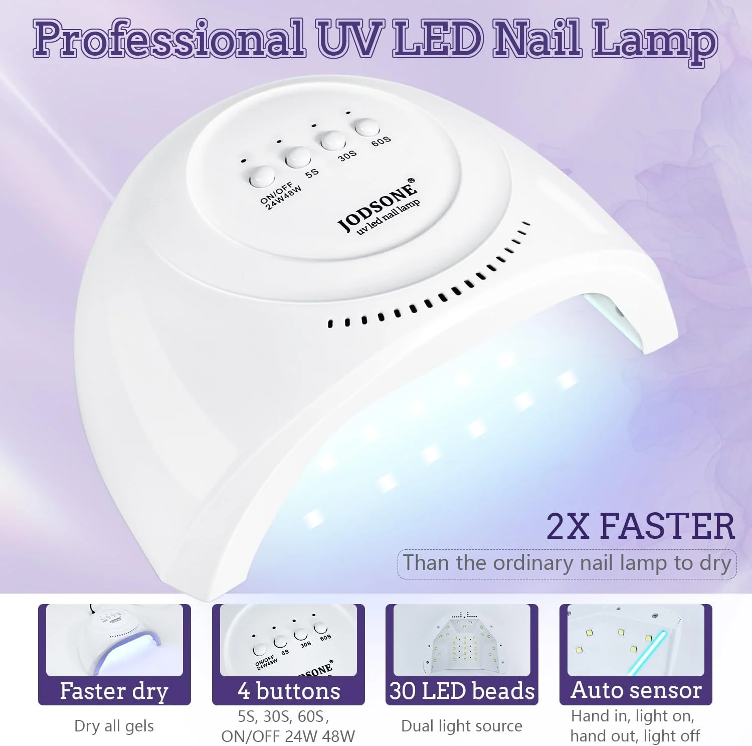 ست لاک ژل 20 رنگ JODSONE با دستگاه UV، بیس کت، تاپ کت مات و براق و ابزار مانیکور ست لاک ژل 20 رنگ JODSONE با دستگاه UV، بیس کت، تاپ کت مات و براق و ابزار مانیکور