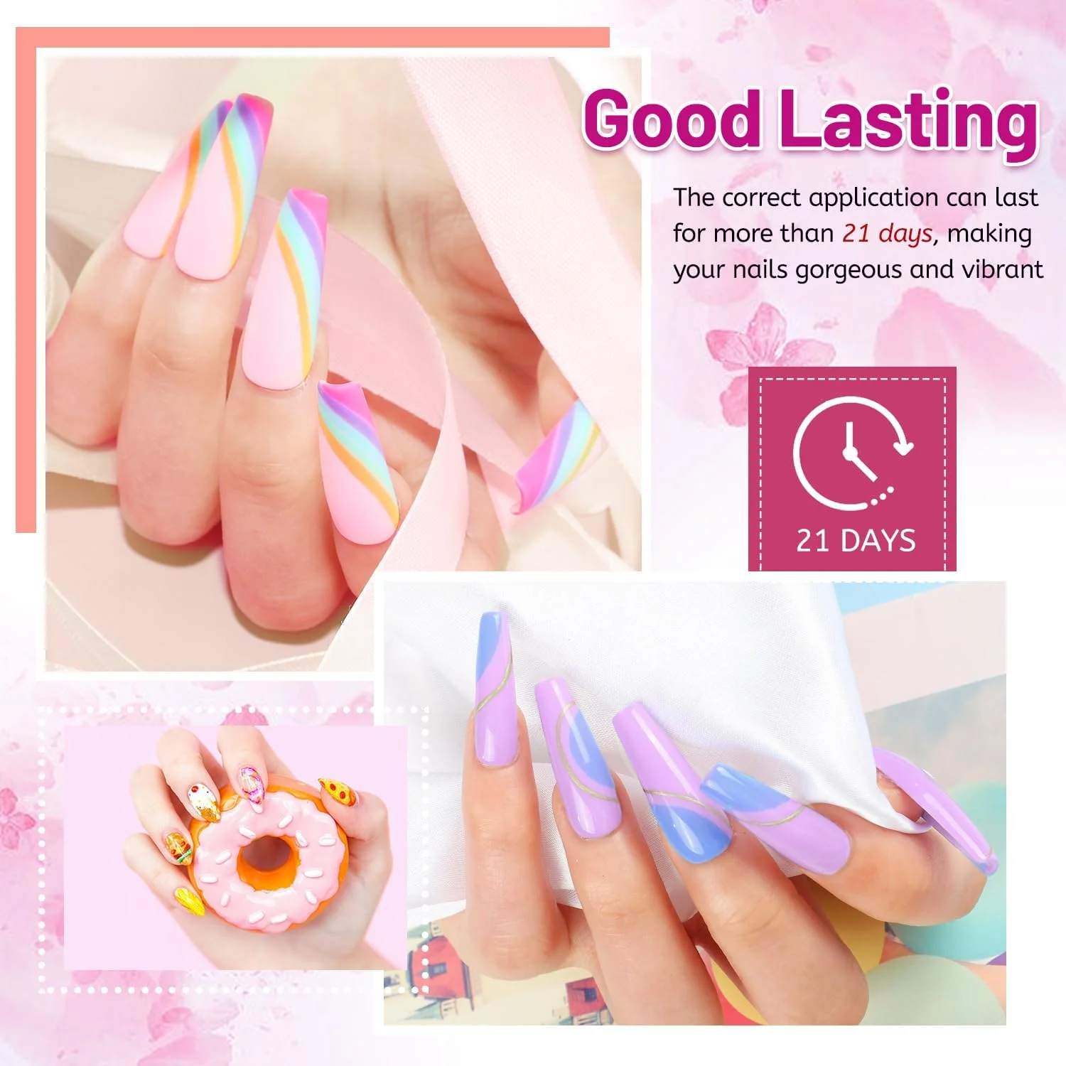 ست لاک ژل جادسون با 20 رنگ زنده و براق به همراه 3 عدد بیس کت و تاپ کت مات و براق ست لاک ژل جادسون با 20 رنگ زنده و براق به همراه 3 عدد بیس کت و تاپ کت مات و براق