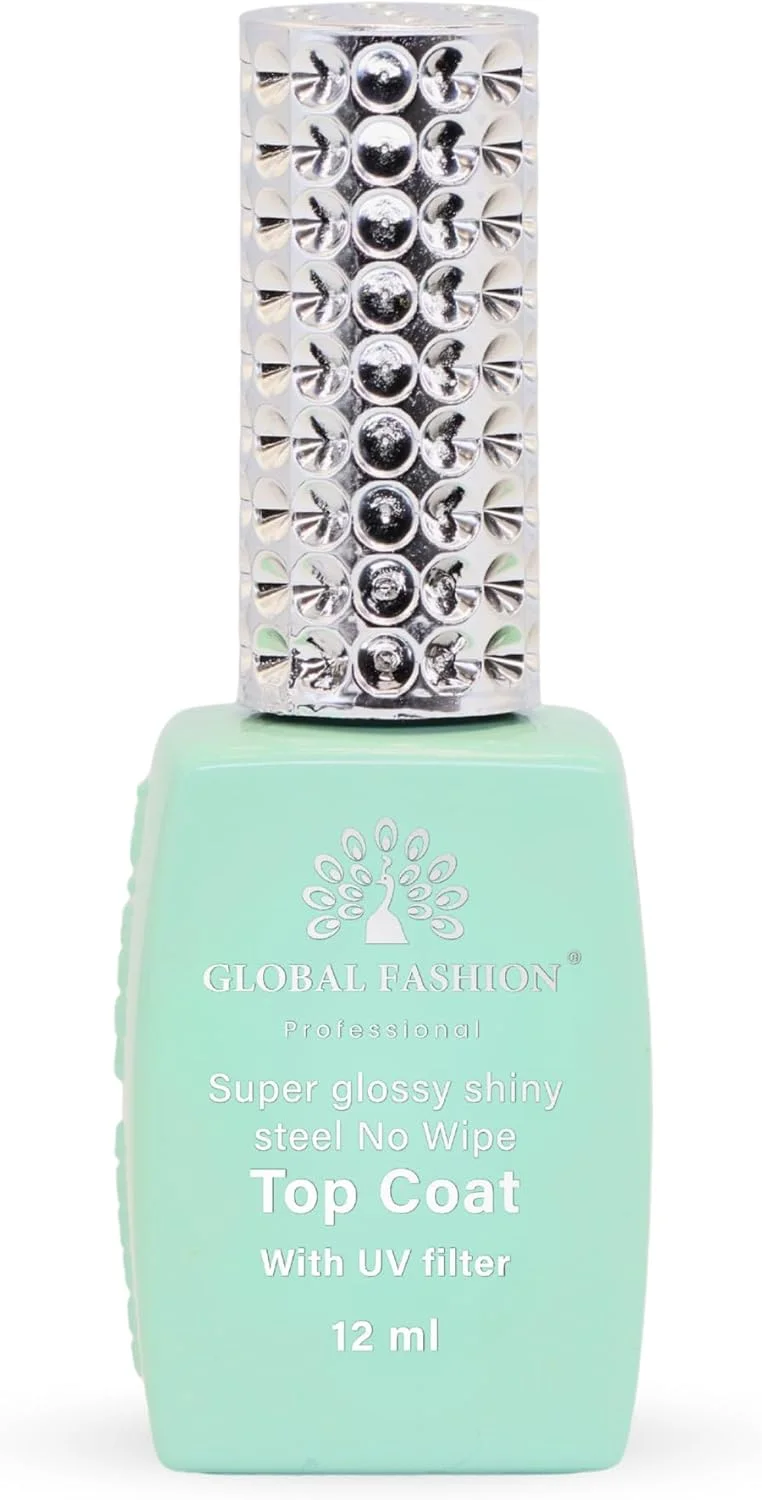 تاپ کت ناخن بدون اثر چسبندگی استیل حرفه ای گلوبال فشن - فوق العاده براق و درخشان، نیاز به لامپ UV، ضد خش، محافظت طولانی مدت، 12 میلی لیتر (دارای فیلتر UV، 12 میلی لیتر) تاپ کت ناخن بدون اثر چسبندگی استیل حرفه ای گلوبال فشن - فوق العاده براق و درخشان، نیاز به لامپ UV، ضد خش، محافظت طولانی مدت، 12 میلی لیتر (دارای فیلتر UV، 12 میلی لیتر)