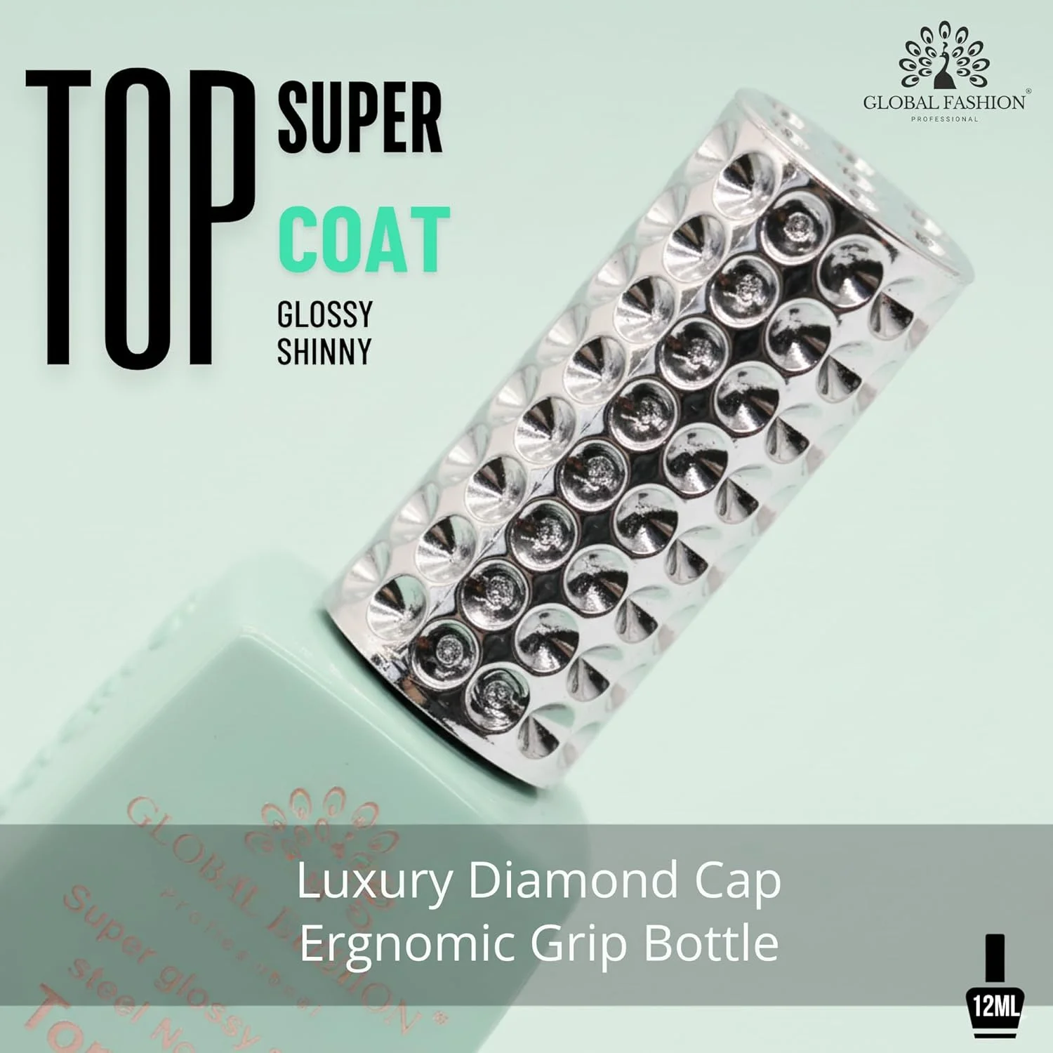 تاپ کت ناخن بدون اثر چسبندگی استیل حرفه ای گلوبال فشن - فوق العاده براق و درخشان، نیاز به لامپ UV، ضد خش، محافظت طولانی مدت، 12 میلی لیتر (دارای فیلتر UV، 12 میلی لیتر) تاپ کت ناخن بدون اثر چسبندگی استیل حرفه ای گلوبال فشن - فوق العاده براق و درخشان، نیاز به لامپ UV، ضد خش، محافظت طولانی مدت، 12 میلی لیتر (دارای فیلتر UV، 12 میلی لیتر)