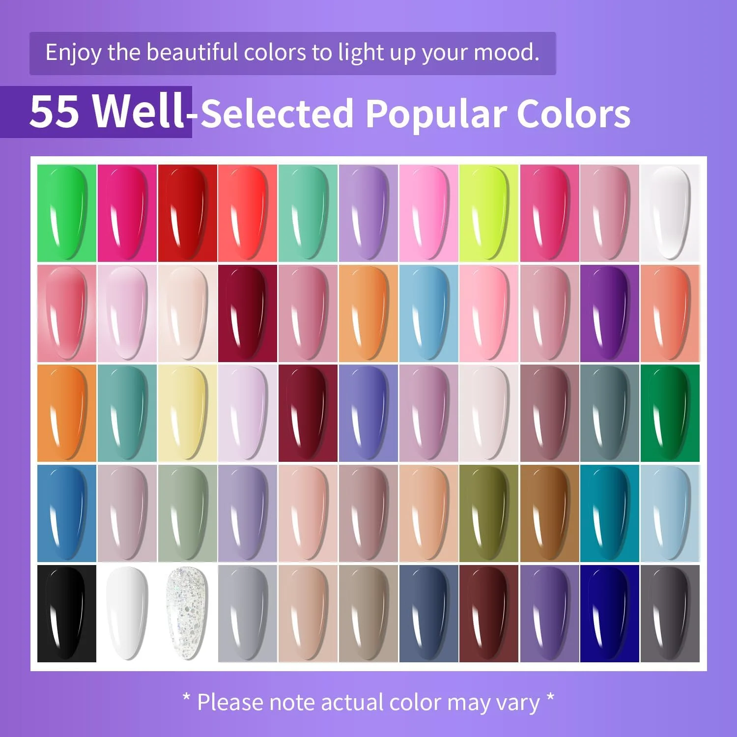 ست لاک ژل جادسون شامل 60 بطری لاک ژل با دستگاه یو وی، 55 نوع لاک ژل جذاب و خیره کننده، 5 عدد لاک تاپ کت براق و مات و بیس کت ست لاک ژل جادسون شامل 60 بطری لاک ژل با دستگاه یو وی، 55 نوع لاک ژل جذاب و خیره کننده، 5 عدد لاک تاپ کت براق و مات و بیس کت