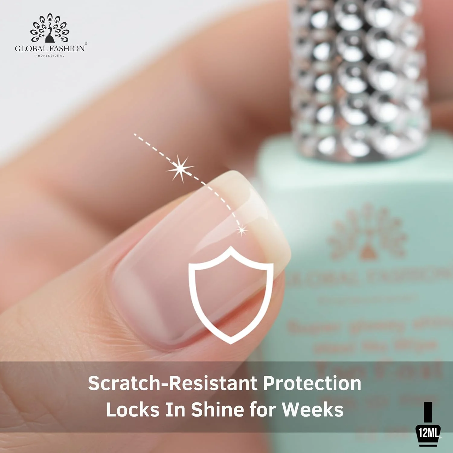 تاپ کت ناخن بدون اثر چسبندگی استیل حرفه ای گلوبال فشن - فوق العاده براق و درخشان، نیاز به لامپ UV، ضد خش، محافظت طولانی مدت، 12 میلی لیتر (دارای فیلتر UV، 12 میلی لیتر) تاپ کت ناخن بدون اثر چسبندگی استیل حرفه ای گلوبال فشن - فوق العاده براق و درخشان، نیاز به لامپ UV، ضد خش، محافظت طولانی مدت، 12 میلی لیتر (دارای فیلتر UV، 12 میلی لیتر)