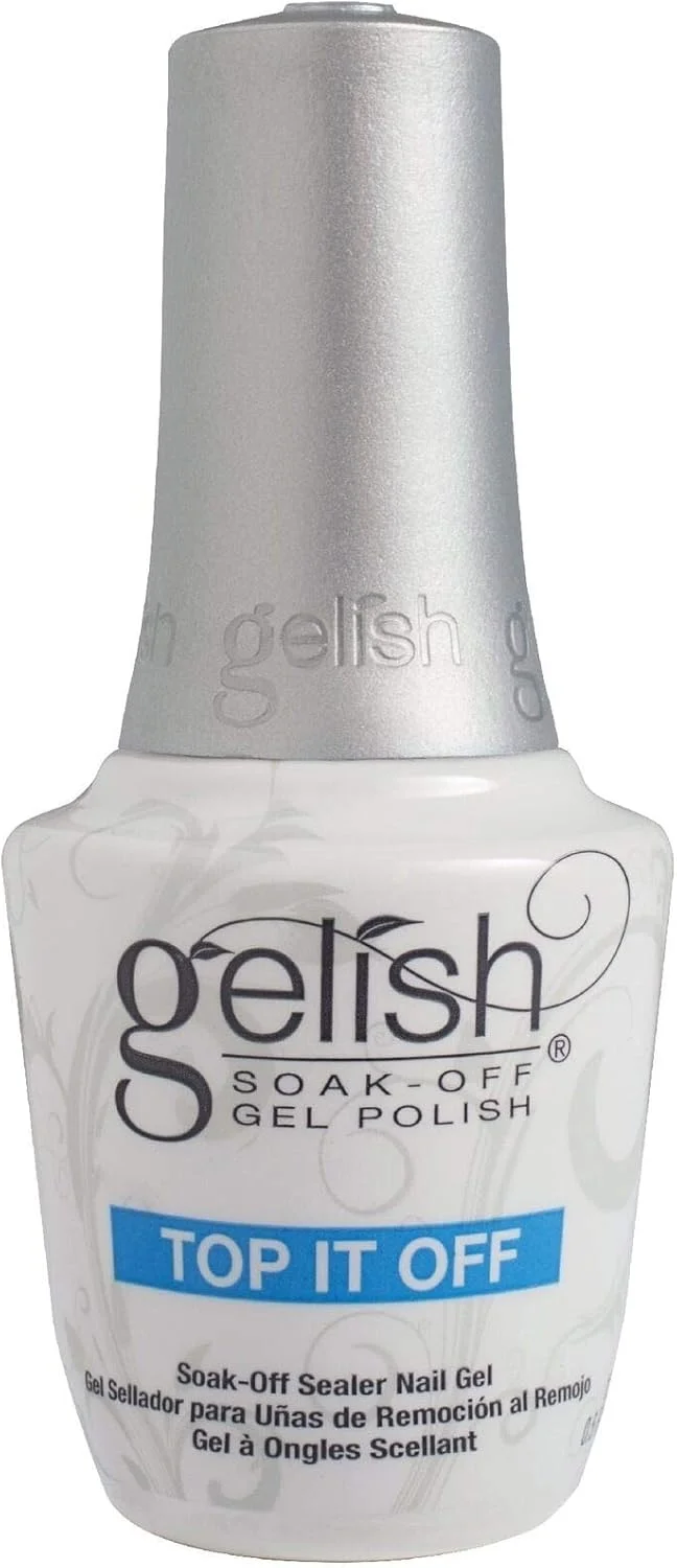 ژل پولیش تاپ کت Gelish Soak Off Sealer، 15 میلی لیتر، مناسب مانیکور و طراحی ناخن با UV Harmony