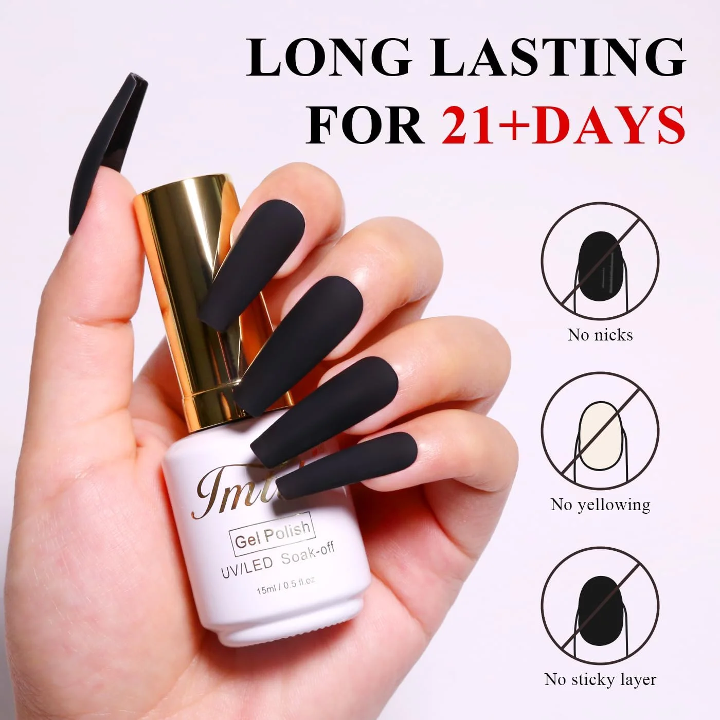 تاپ کت مات ایمتیتی، 15 میلی لیتر، لاک ژل مات، ماندگاری طولانی، خیساندن UV LED برای ناخن های ژلی، طراحی ناخن، هنر ناخن، ست مانیکور