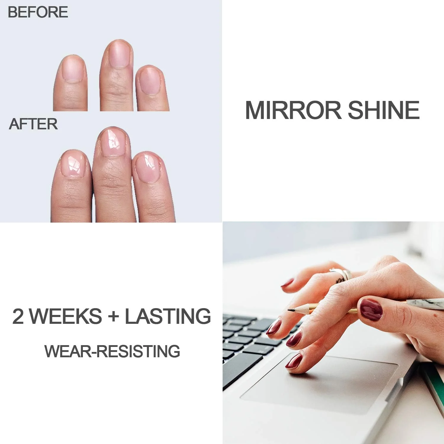 لاک ژل تاپ کت ab gel (مجموعه 2 عددی، 7.5 میلی لیتر، شفاف)