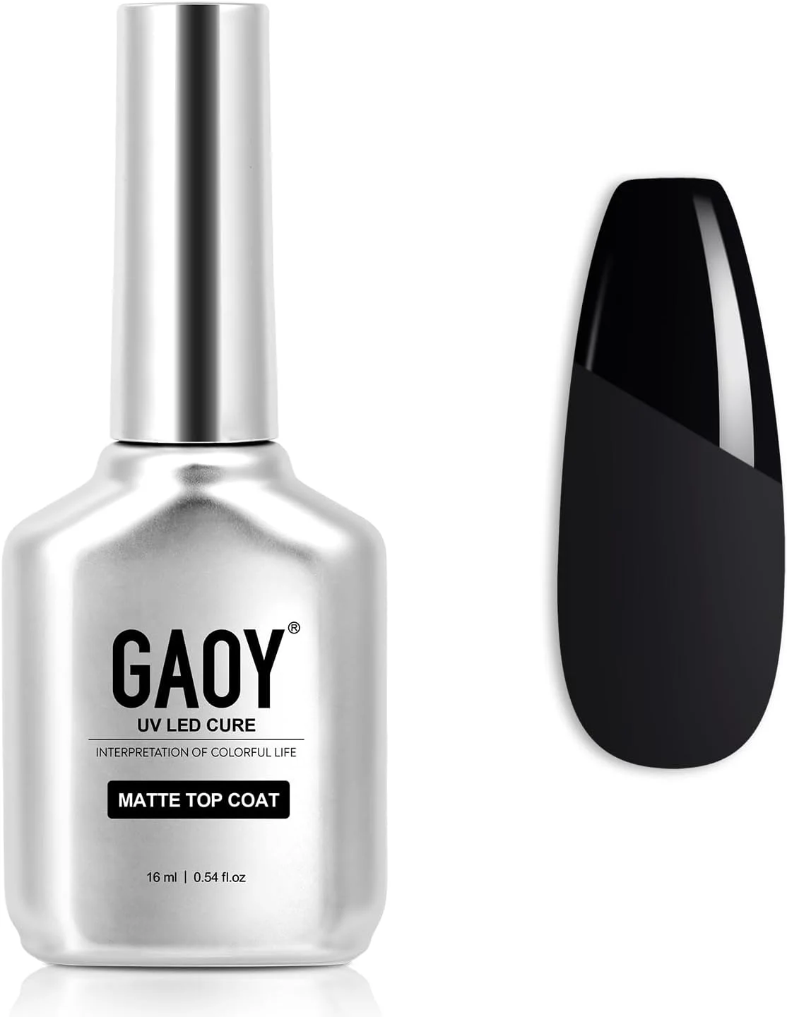 لاک ژل مات GAOY برای لاک ناخن، 16 میلی لیتر، بدون نیاز به پاک کردن، با پوشش مات و ماندگاری طولانی برای هنر ناخن DIY با نور UV