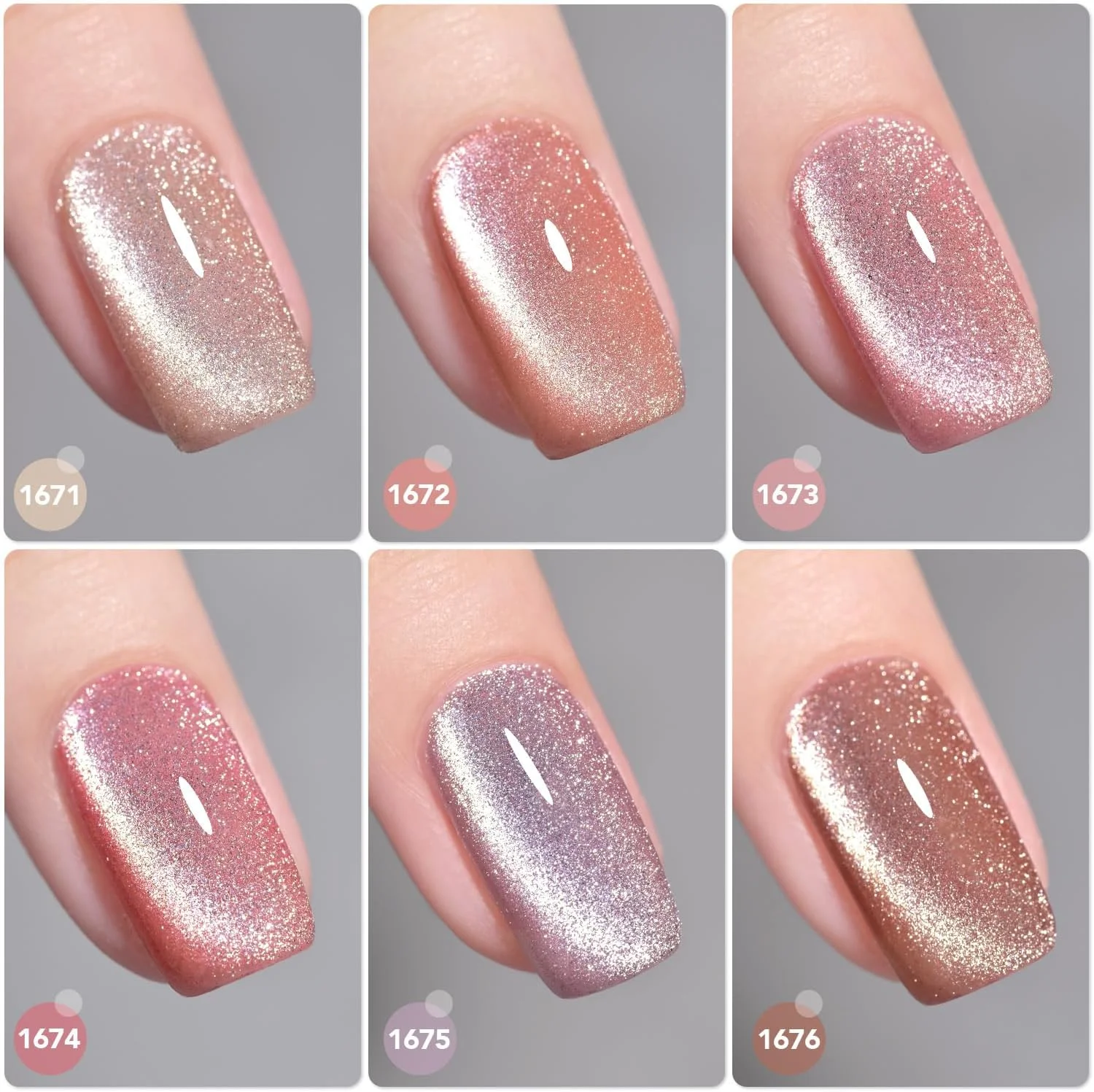 مجموعه لاک ژل چشم گربه ای اقیانوس صورتی GAOY با آهنربا برای چشم گربه ای هولوگرافیک، مانیکور ژلی سالنی و طراحی ناخن DIY در خانه