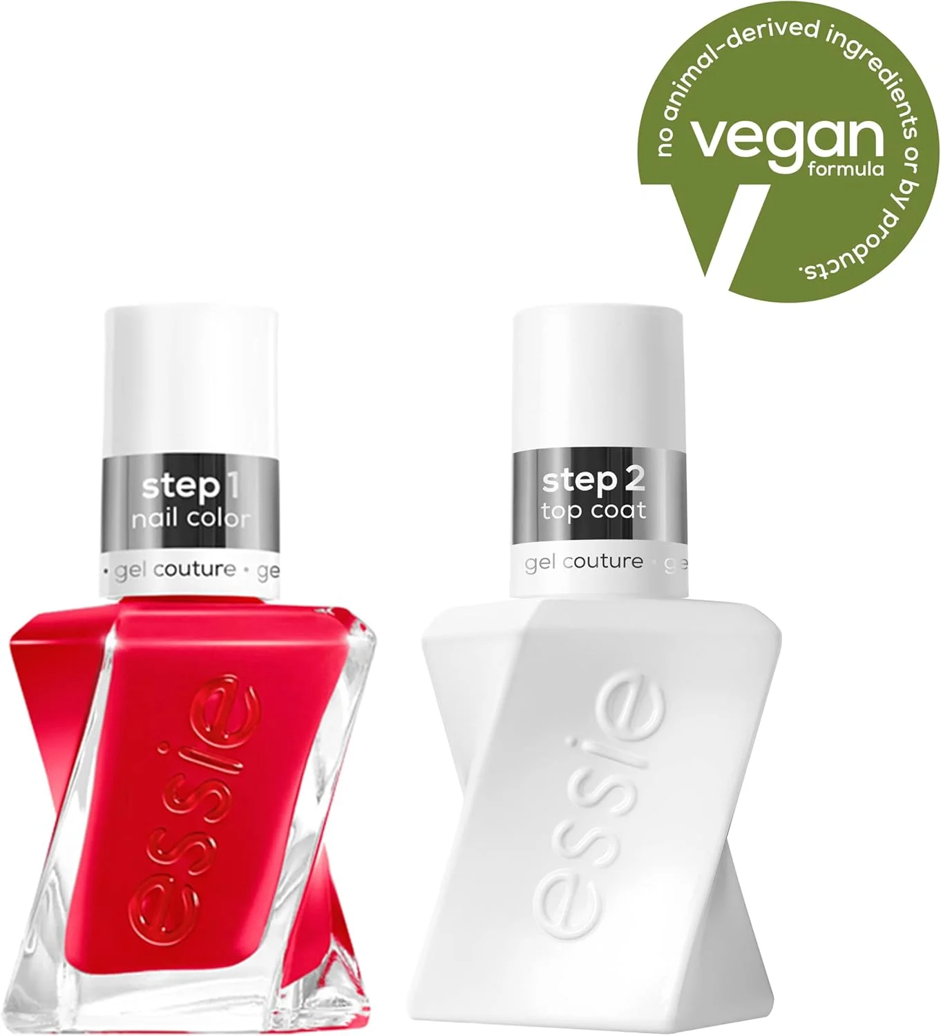 لاک ناخن ژلی بادوام Essie Couture + کیت تاپ کت، لاک ناخن قرمز اسکارلت، Rock The Runway + تاپ کت، هدیه برای زنان و مردان، 13.5 میلی لیتر