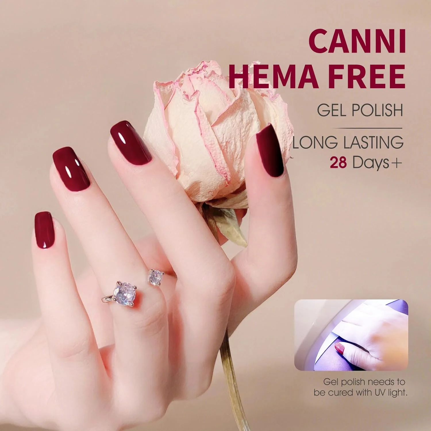 لاک ژل ناخن قرمز تیره CANNI - 1 عدد لاک ژل ناخن قرمز تیره CANNI - 1 عدد