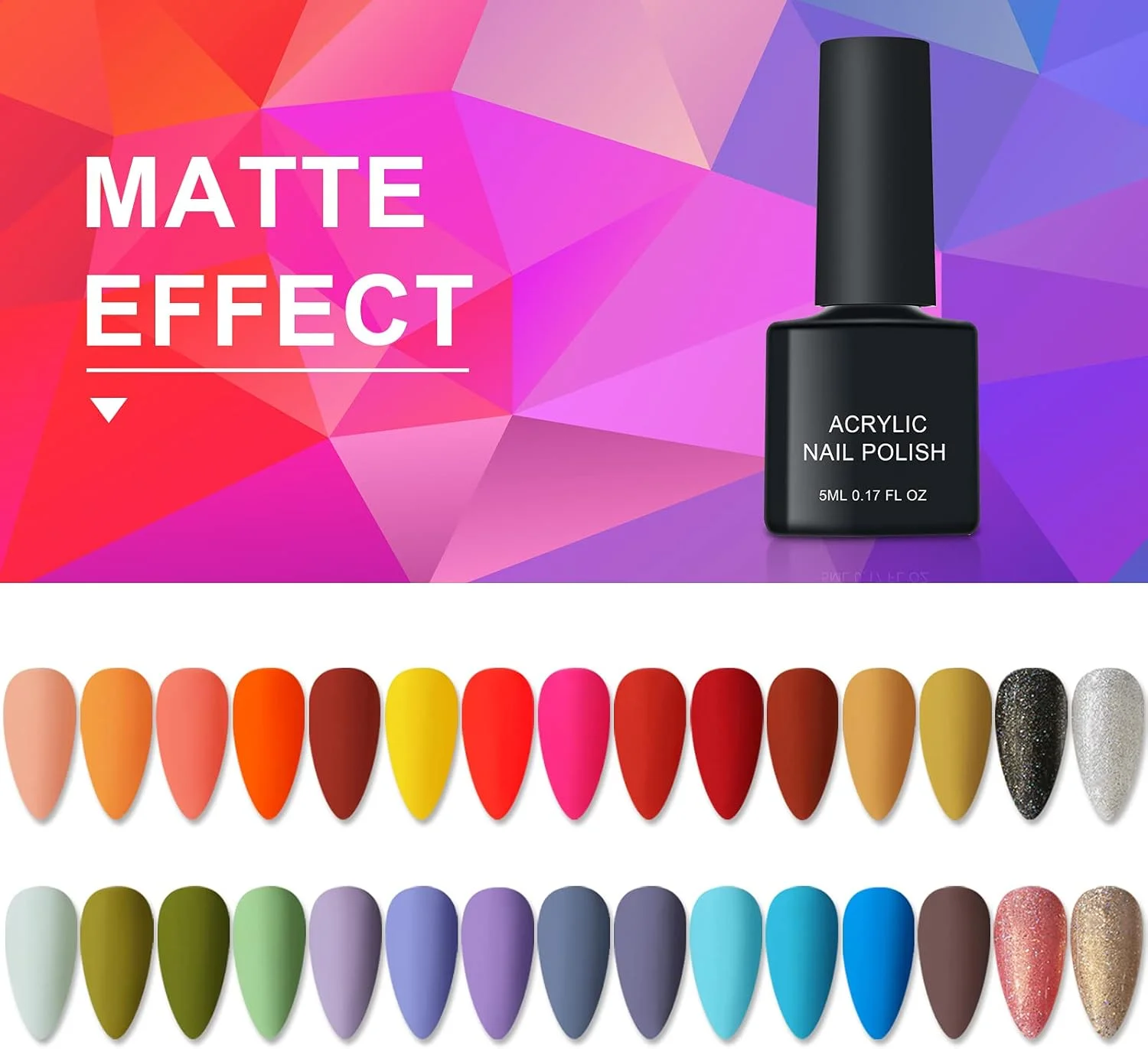 ست لاک ناخن عمومی، کیت ژل 43 تکه با پوشش نهایی مات و براق، مناسب برای خانم ها