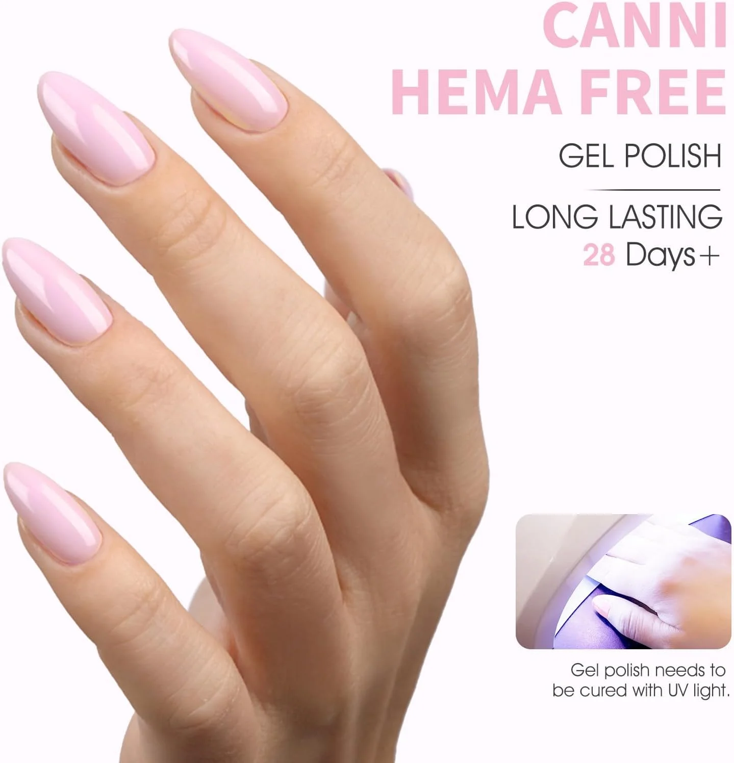 لاک ژل صورتی روشن CANNI، 1 عدد لاک ژل صورتی ملایم با رنگ پاستیلی و براق، مناسب مانیکور ناخن در سالن و استفاده شخصی لاک ژل صورتی روشن CANNI، 1 عدد لاک ژل صورتی ملایم با رنگ پاستیلی و براق، مناسب مانیکور ناخن در سالن و استفاده شخصی
