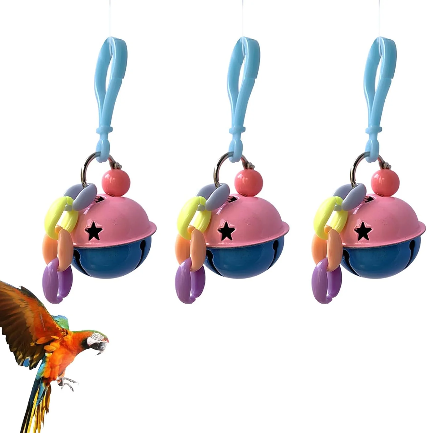 اسباب بازی طوطی 3 عددی با قطر 4 سانتی متر، زنگوله های فلزی رنگارنگ، دکور قفس، اسباب بازی آویز برای طوطی های کوچک و پرندگان، عروس هلندی، طوطی خاکستری آفریقایی، برای طوطی های کوچک، برای پرندگان بزرگ، کانور، ماکائو اسباب بازی طوطی 3 عددی با قطر 4 سانتی متر، زنگوله های فلزی رنگارنگ، دکور قفس، اسباب بازی آویز برای طوطی های کوچک و پرندگان، عروس هلندی، طوطی خاکستری آفریقایی، برای طوطی های کوچک، برای پرندگان بزرگ، کانور، ماکائو