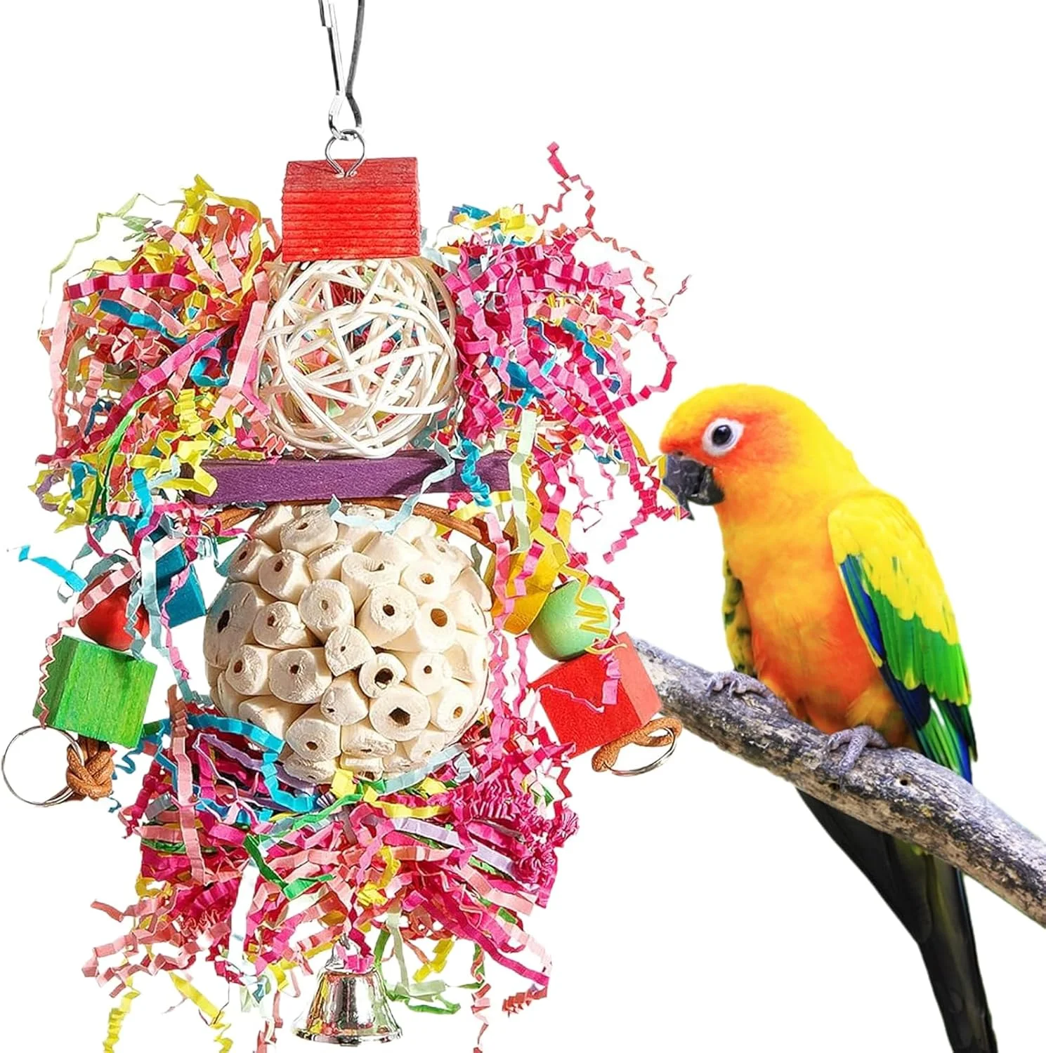 اسباب بازی پرندگان، اسباب بازی های جویدنی پرندگان، اسباب بازی خردکن رنگارنگ، اسباب بازی های جویدنی آویزان برای طوطی برزیلی، توپ نرم طبیعی سولا برای جستجوی غذا برای طوطی های کوچک و متوسط، طوطی های کانور، عروس هلندی، کاکادو، طوطی آمازون اسباب بازی پرندگان، اسباب بازی های جویدنی پرندگان، اسباب بازی خردکن رنگارنگ، اسباب بازی های جویدنی آویزان برای طوطی برزیلی، توپ نرم طبیعی سولا برای جستجوی غذا برای طوطی های کوچک و متوسط، طوطی های کانور، عروس هلندی، کاکادو، طوطی آمازون