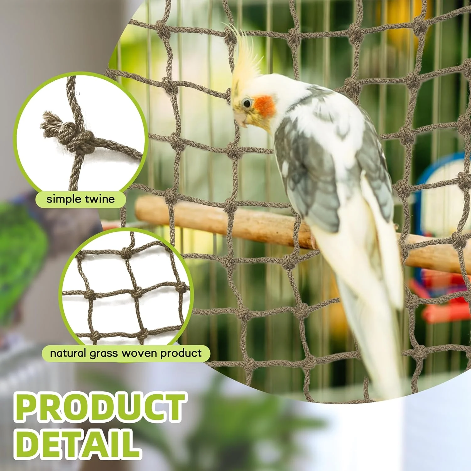 تور طناب نوردی طوطی مدل Jungle Fever، اسباب بازی مناسب برای حیوانات کوچک مانند مرغ عشق، فنچ، باجریگار، کانور و عروس هلندی (سایز بزرگ 60x60 سانتی متر) تور طناب نوردی طوطی مدل Jungle Fever، اسباب بازی مناسب برای حیوانات کوچک مانند مرغ عشق، فنچ، باجریگار، کانور و عروس هلندی (سایز بزرگ 60x60 سانتی متر)
