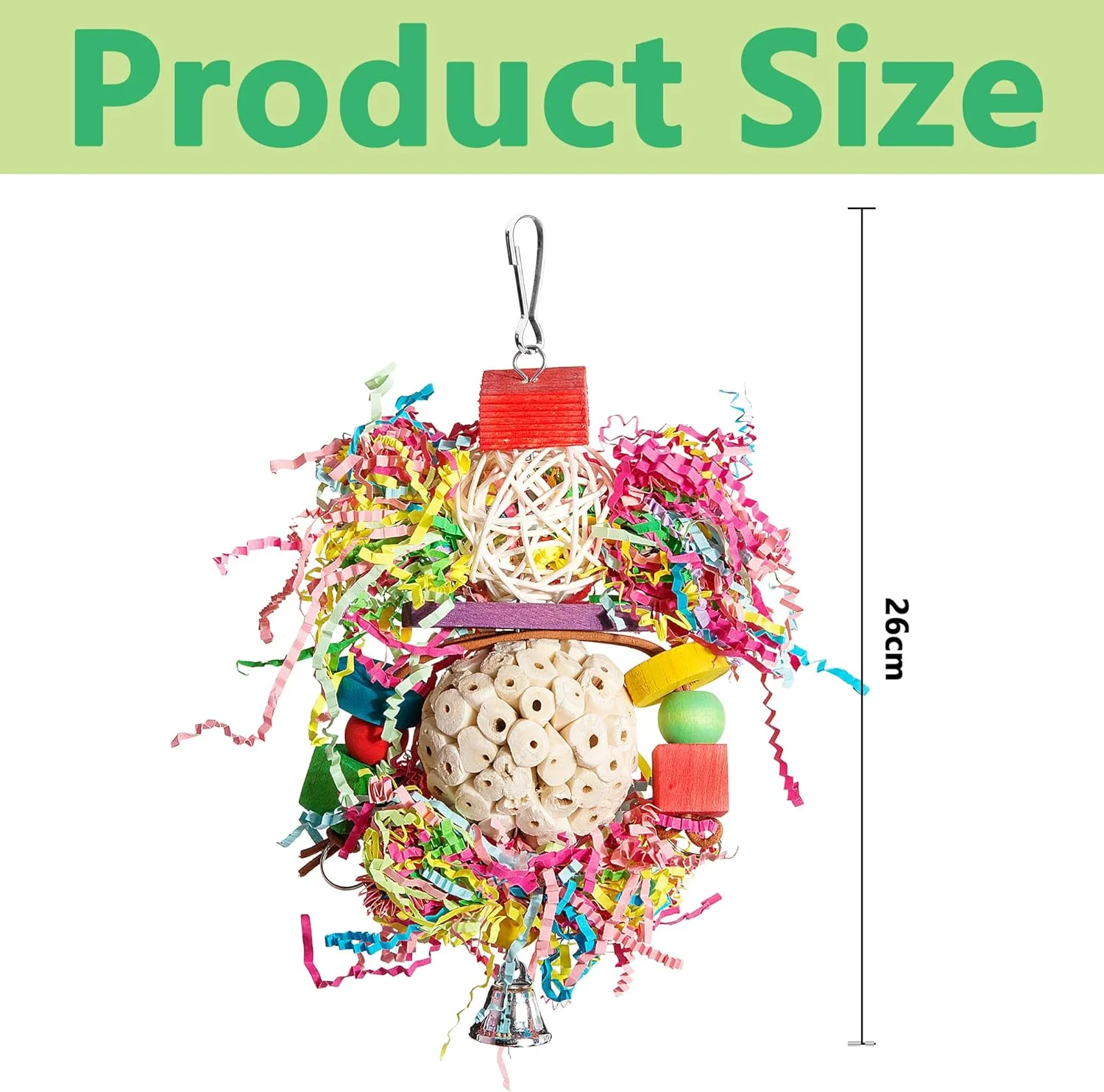 اسباب بازی پرندگان، اسباب بازی های جویدنی پرندگان، اسباب بازی خردکن رنگارنگ، اسباب بازی های جویدنی آویزان برای طوطی برزیلی، توپ نرم طبیعی سولا برای جستجوی غذا برای طوطی های کوچک و متوسط، طوطی های کانور، عروس هلندی، کاکادو، طوطی آمازون اسباب بازی پرندگان، اسباب بازی های جویدنی پرندگان، اسباب بازی خردکن رنگارنگ، اسباب بازی های جویدنی آویزان برای طوطی برزیلی، توپ نرم طبیعی سولا برای جستجوی غذا برای طوطی های کوچک و متوسط، طوطی های کانور، عروس هلندی، کاکادو، طوطی آمازون