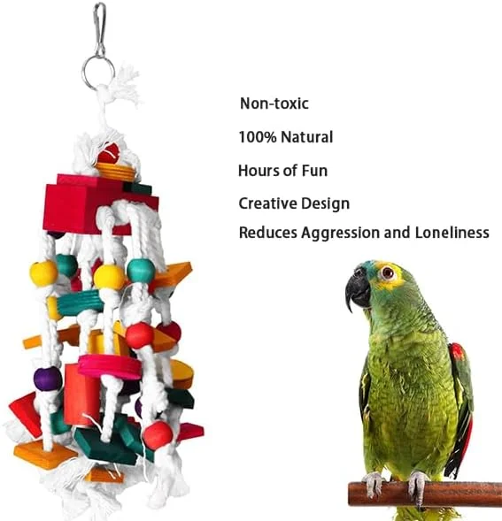 اسباب بازی جویدنی پرنده، اسباب بازی های گاز گرفتن قفس طوطی بلوک چوبی اسباب بازی های طوطی پرنده برای طوطی ها و پرندگان کوچک و متوسط اسباب بازی جویدنی پرنده، اسباب بازی های گاز گرفتن قفس طوطی بلوک چوبی اسباب بازی های طوطی پرنده برای طوطی ها و پرندگان کوچک و متوسط