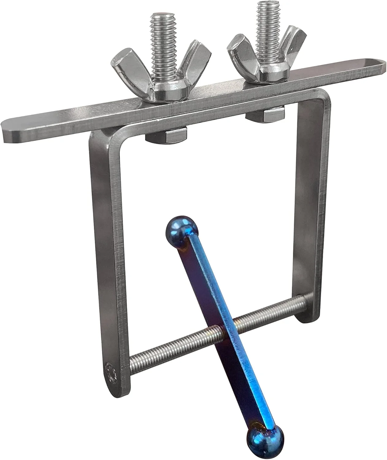 اسباب بازی پرنده چرخشی Busy Bird | اسباب بازی پرنده چرخشی شعله آبی با چرخش مسافرتی - 100% فلزی، پازل فکری و بازی ذهنی نهایی برای پرندگان متوسط تا خیلی بزرگ (استیل ضد زنگ شعله آبی)