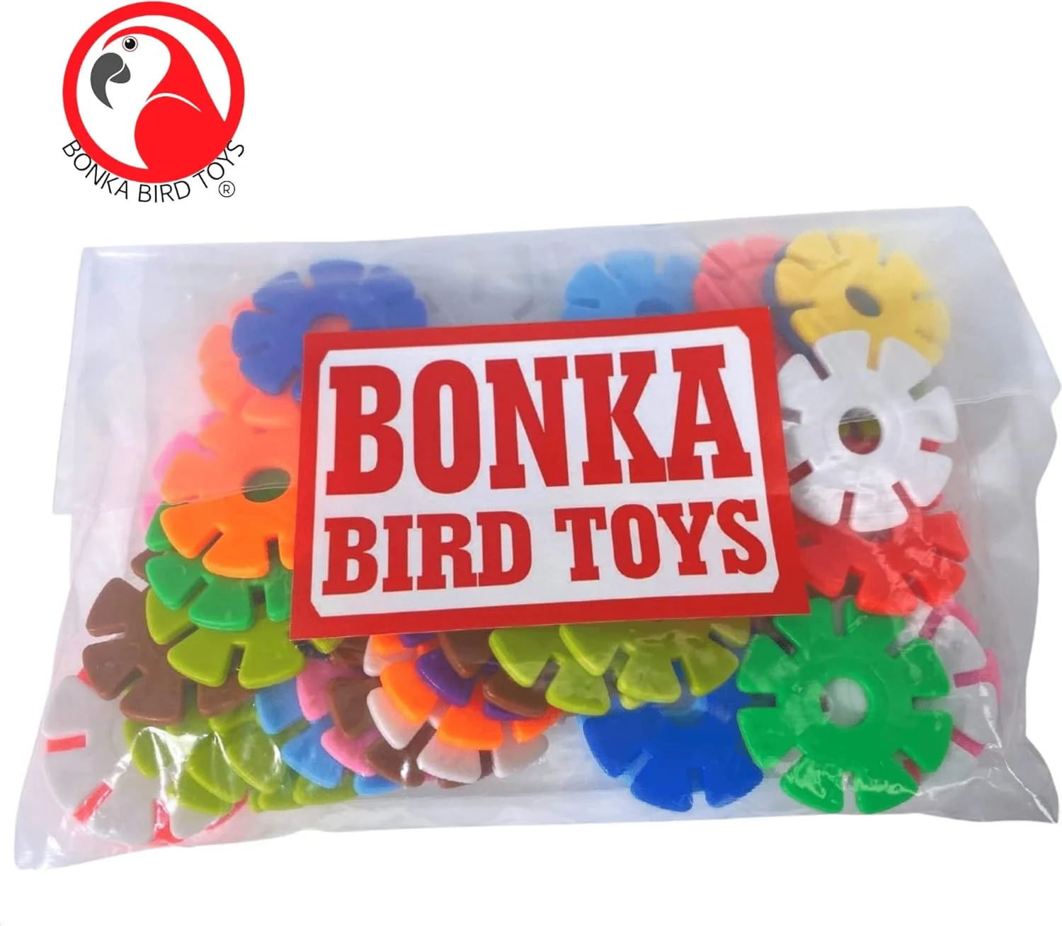اسباب بازی پرندگان بونکا مدل 3839 دانه های برف گرد، بسته 50 عددی، قطر 1 اینچ