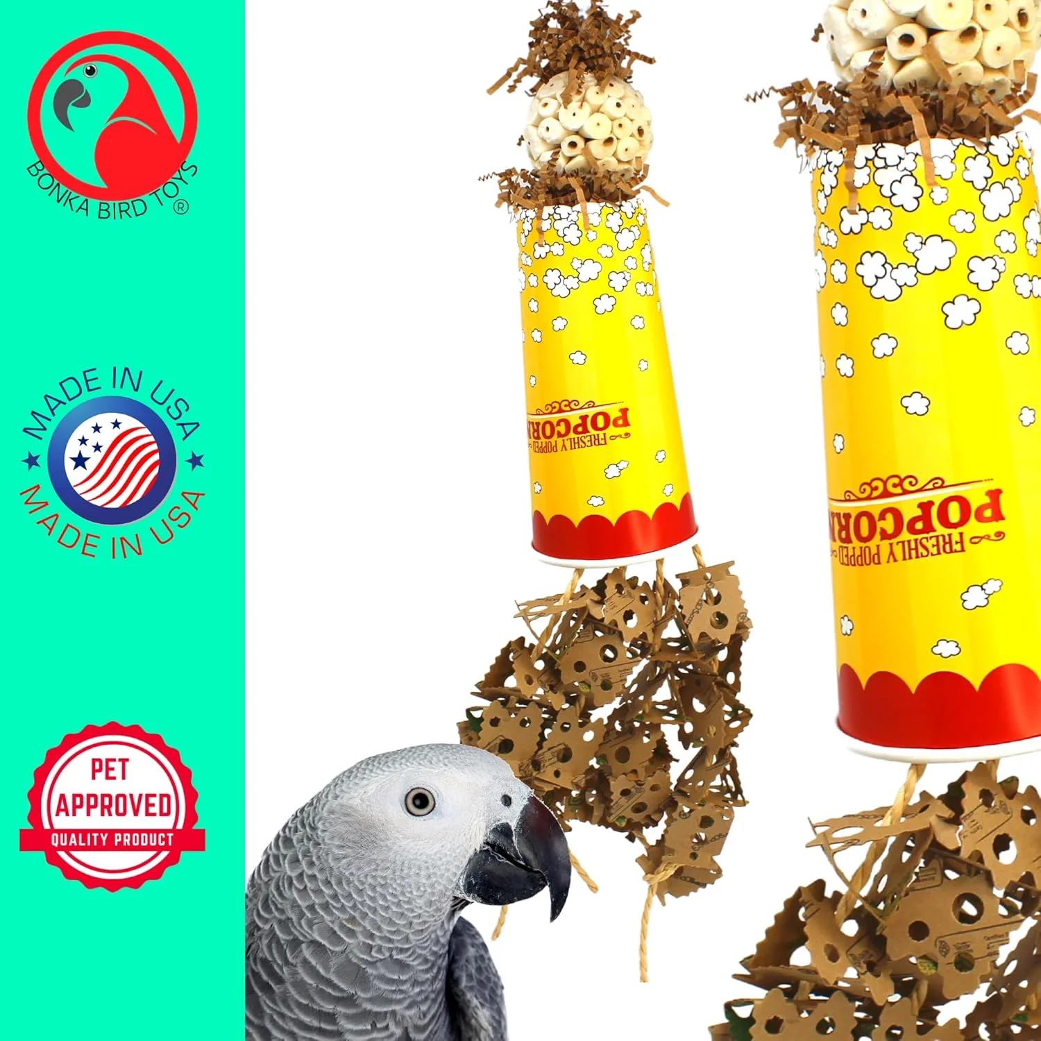 اسباب بازی پرنده متوسط بزرگ Bonka Bird Toys 2322 مدل Popcorn Crumble، اسباب بازی جویدنی از جنس کاغذ پاپ کورن، مقوا، طناب، سولا و آتا مناسب برای آمازون ها، کانورها، کاسکوهای آفریقایی و سایر پرندگان مشابه اسباب بازی پرنده متوسط بزرگ Bonka Bird Toys 2322 مدل Popcorn Crumble، اسباب بازی جویدنی از جنس کاغذ پاپ کورن، مقوا، طناب، سولا و آتا مناسب برای آمازون ها، کانورها، کاسکوهای آفریقایی و سایر پرندگان مشابه