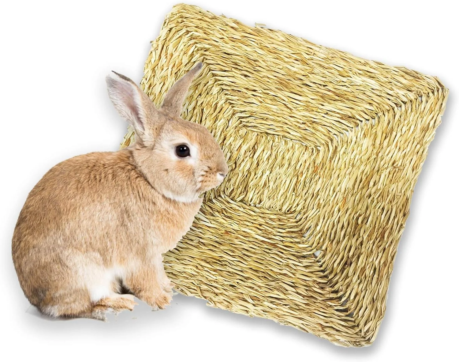 اسباب بازی پرندگان بونکا، حصیر علف دریایی 12 اینچی، اسباب بازی خوراکی برای قفس طوطی، قطعه صنایع دستی قفس خرگوش