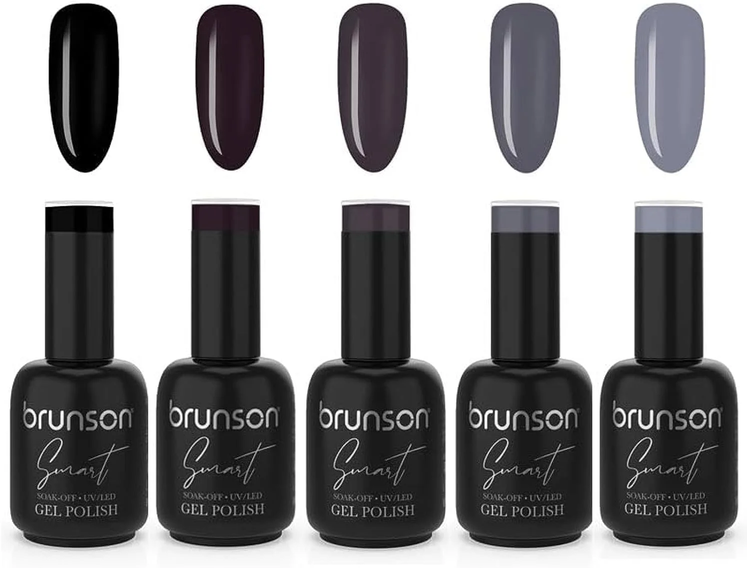 مجموعه لاک ژل برانسون، 5 رنگ ژلی، استفاده از بیس و تاپ کت بدون نیاز به پاک کردن، مجموعه لاک ژل بهاری برای زنان، کیت استارتر لاک ژل UV خیساندنی برای مانیکور DIY، 18 میلی لیتر در هر بطری