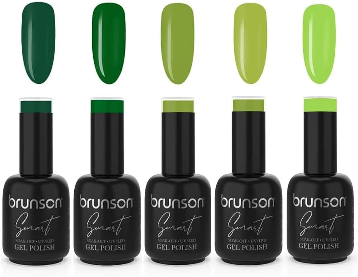 لاک ژل برانسون، ست لاک ژل UV همراه با بیس کت و تاپ کت براق و تاپ کت مات، کیت استارتر لاک ژل UV برای طراحی ناخن