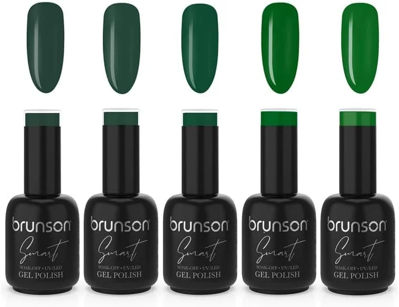 لاک ژل برونسون، ست لاک ژل UV همراه با بیس کت، تاپ کت براق و تاپ کت مات، کیت استارتر لاک ژل UV برای طراحی ناخن