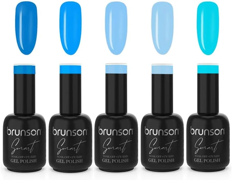 لاک ژل برونسون، ست لاک ژل UV همراه با بیس کت، تاپ کت براق و تاپ کت مات، کیت استارتر لاک ژل UV برای طراحی ناخن