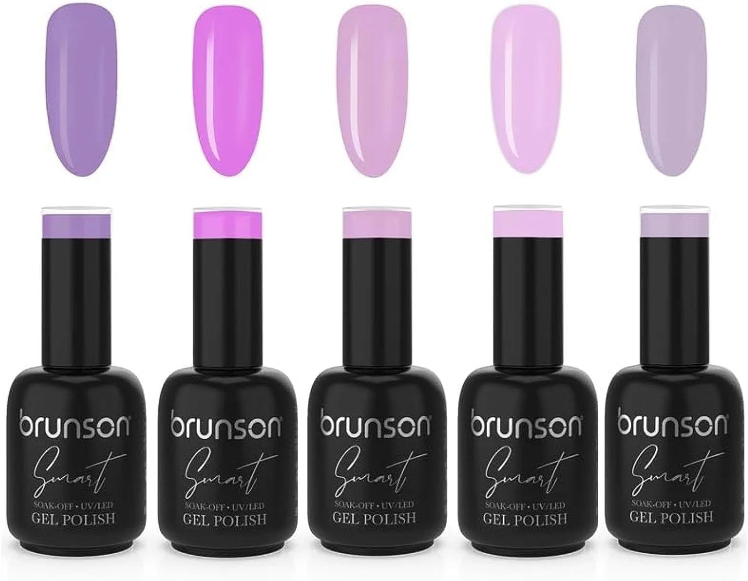 لاک ژل برونسون، ست لاک ژل UV همراه با بیس کت، تاپ کت براق و تاپ کت مات، کیت استارتر لاک ژل UV برای طراحی ناخن