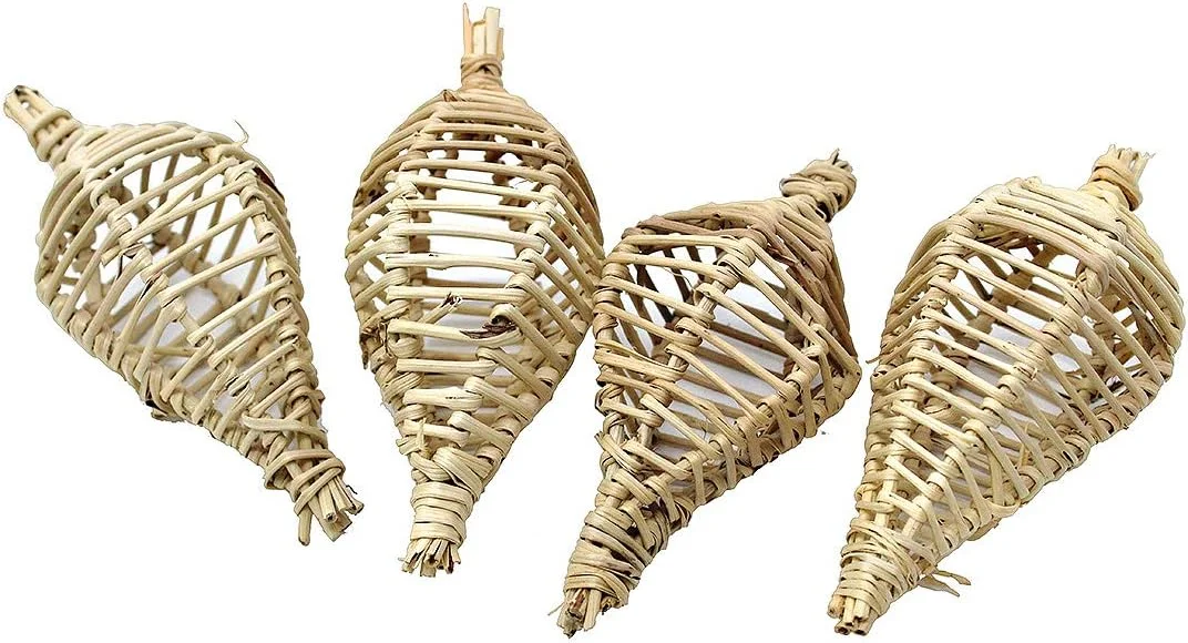 اسباب بازی پرندگان بونکا - 6 عدد فانوس تاک، قطعه اسباب بازی طوطی برای ساخت اسباب بازی های قفسی طوطی، طبیعی و جویدنی