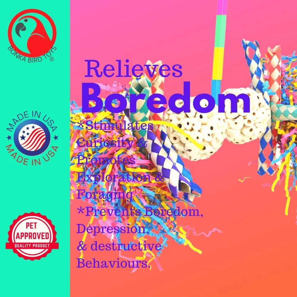 اسباب بازی پرنده بونکا مدل 3615 Fuzzy Atta، اسباب بازی رنگارنگ و جذاب برای طوطی، کاکادو، آمازون، کانور، مرغ عشق، فنچ، قناری و کاسکو اسباب بازی پرنده بونکا مدل 3615 Fuzzy Atta، اسباب بازی رنگارنگ و جذاب برای طوطی، کاکادو، آمازون، کانور، مرغ عشق، فنچ، قناری و کاسکو