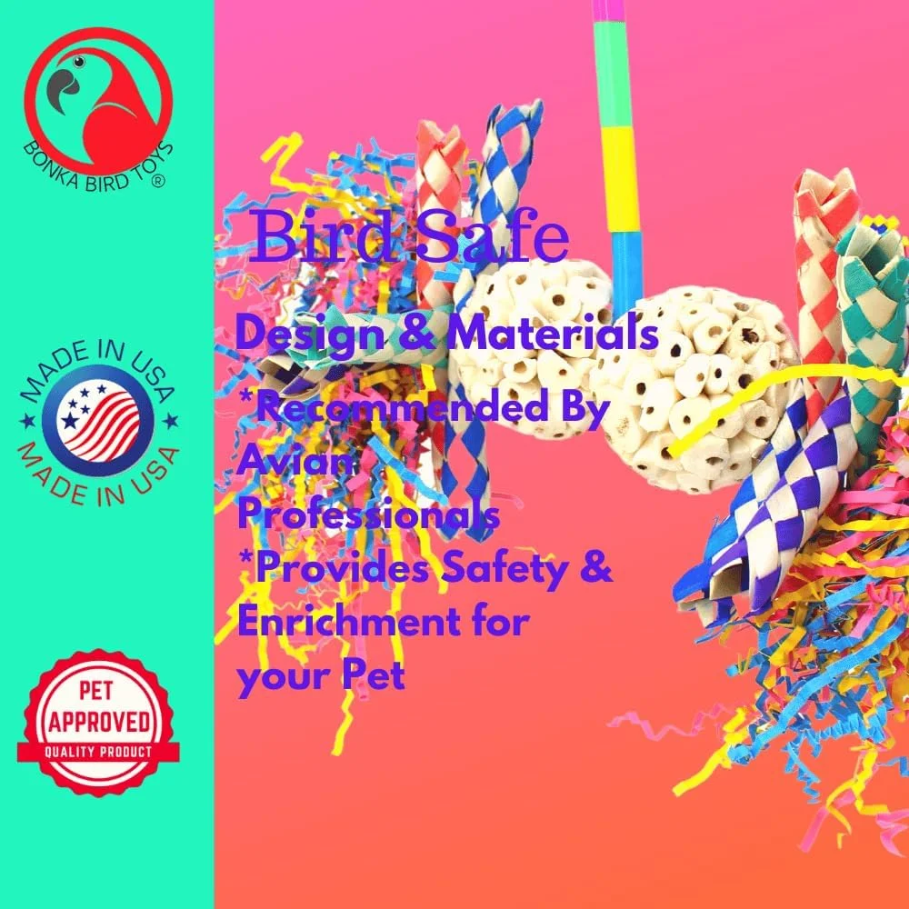 اسباب بازی پرنده بونکا مدل 3615 Fuzzy Atta، اسباب بازی رنگارنگ و جذاب برای طوطی، کاکادو، آمازون، کانور، مرغ عشق، فنچ، قناری و کاسکو اسباب بازی پرنده بونکا مدل 3615 Fuzzy Atta، اسباب بازی رنگارنگ و جذاب برای طوطی، کاکادو، آمازون، کانور، مرغ عشق، فنچ، قناری و کاسکو