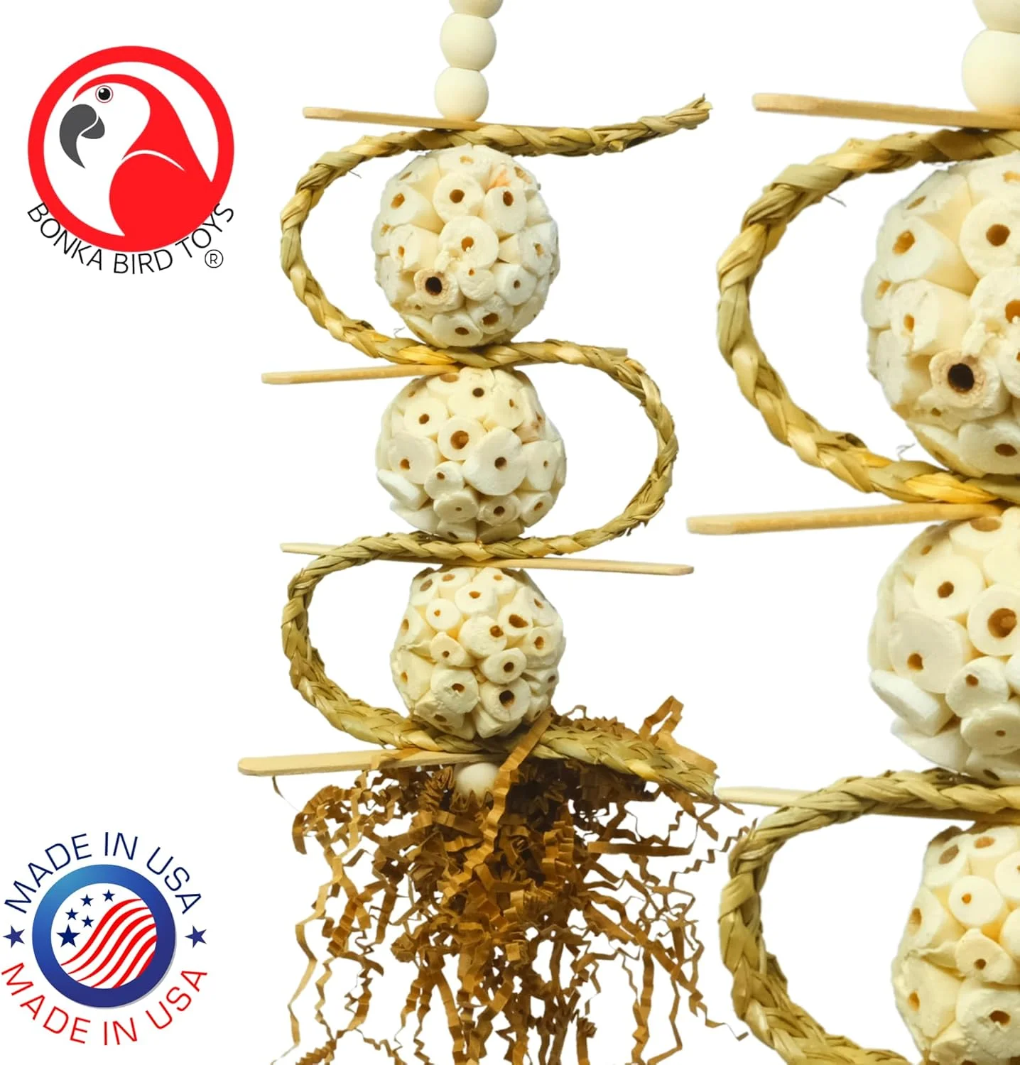 اسباب بازی پرنده بونکا مدل 2552 Sola Chewballicious، اسباب بازی طبیعی خرد کردنی متوسط برای قفس طوطی، عروس هلندی، مرغ عشق، کانور و پرندگان مشابه اسباب بازی پرنده بونکا مدل 2552 Sola Chewballicious، اسباب بازی طبیعی خرد کردنی متوسط برای قفس طوطی، عروس هلندی، مرغ عشق، کانور و پرندگان مشابه