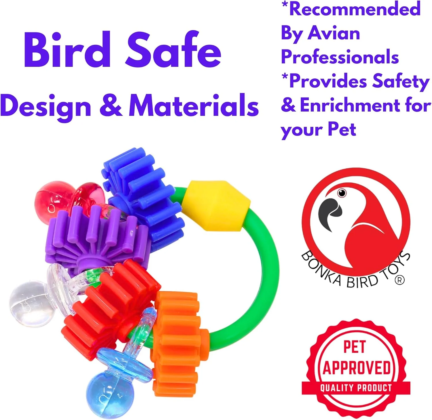 اسباب بازی پرندگان Bonka مدل 3608 حلقه دنده ای، اسباب بازی پا و چنگال مناسب برای طوطی برزیلی و کاسکو اسباب بازی پرندگان Bonka مدل 3608 حلقه دنده ای، اسباب بازی پا و چنگال مناسب برای طوطی برزیلی و کاسکو