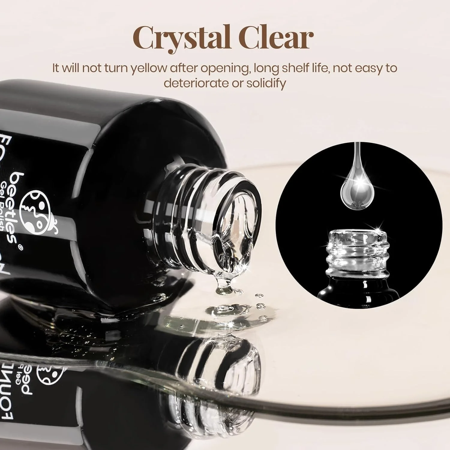 لاک ژل تاپ کت بدون اثر Beetles - لاک ژل تاپ کت رنگ شفاف، با درخشش و ماندگاری بالا، قابل استفاده با دستگاه UV، حجم 15 میلی لیتر، هدیه ای برای دختران لاک ژل تاپ کت بدون اثر Beetles - لاک ژل تاپ کت رنگ شفاف، با درخشش و ماندگاری بالا، قابل استفاده با دستگاه UV، حجم 15 میلی لیتر، هدیه ای برای دختران