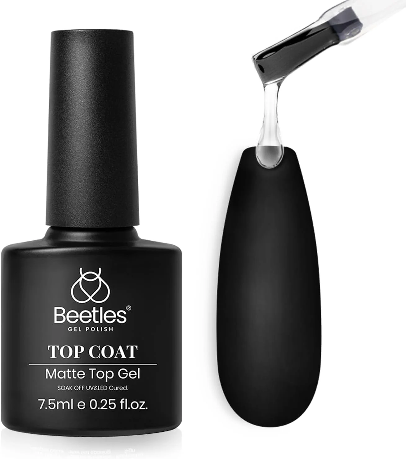 لاک ژل ناخن بیتلز مدل es - تاپ کت مات بدون نیاز به دستمال، پوشش مات ناخن، شفاف 7.5 میلی لیتر، خیساندن در لاک پاک کن، مناسب طراحی ناخن، مانیکور، سالن، کیت ناخن DIY لاک ژل ناخن بیتلز مدل es - تاپ کت مات بدون نیاز به دستمال، پوشش مات ناخن، شفاف 7.5 میلی لیتر، خیساندن در لاک پاک کن، مناسب طراحی ناخن، مانیکور، سالن، کیت ناخن DIY