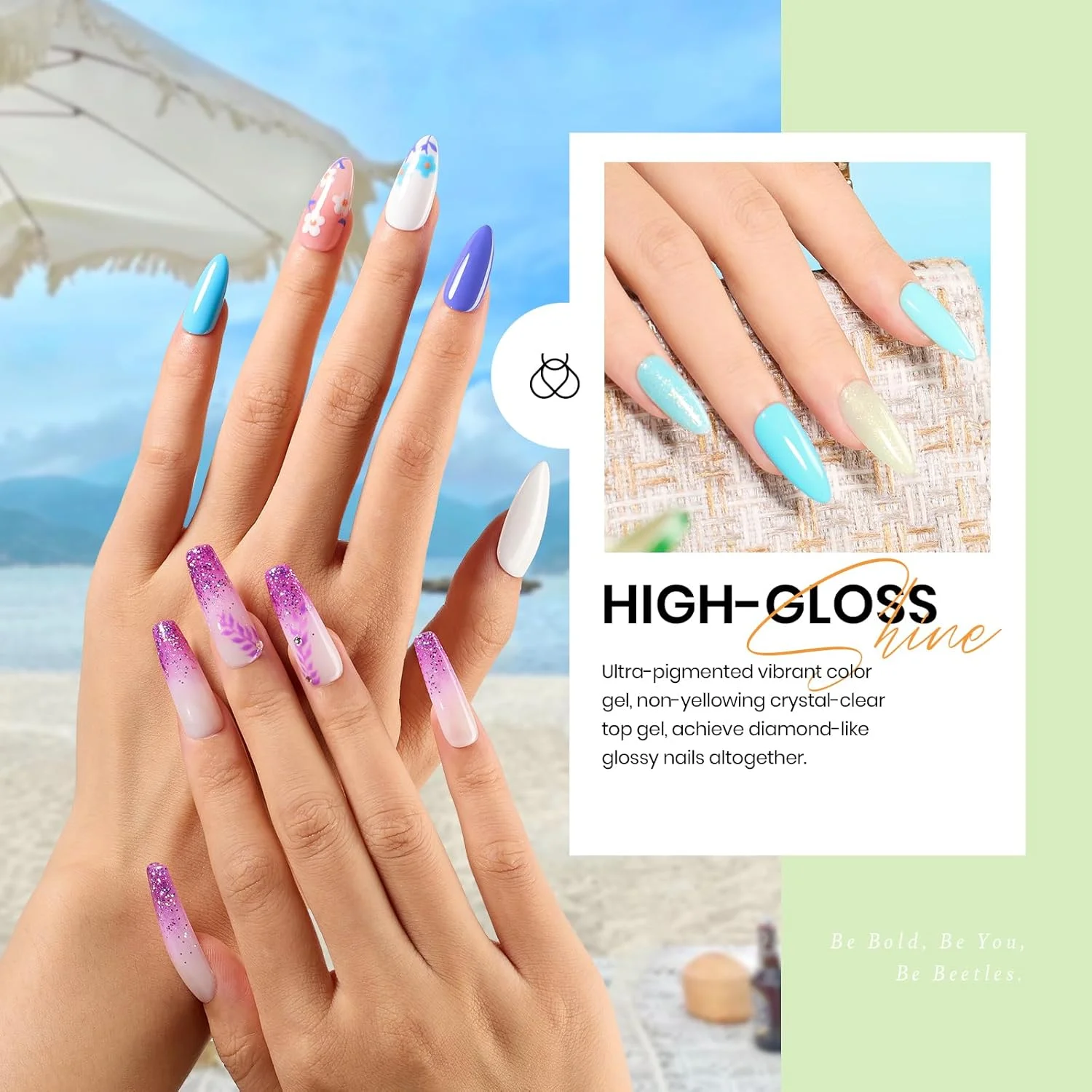 ست لاک ژل 23 عددی Beetles با لاک پایه و روکش، مجموعه Glamour Games رنگ های بهاری و تابستانی پاستلی، صورتی، بنفش، نارنجی، مناسب طراحی ناخن، هدیه ای برای دختران، ست مانیکور ست لاک ژل 23 عددی Beetles با لاک پایه و روکش، مجموعه Glamour Games رنگ های بهاری و تابستانی پاستلی، صورتی، بنفش، نارنجی، مناسب طراحی ناخن، هدیه ای برای دختران، ست مانیکور