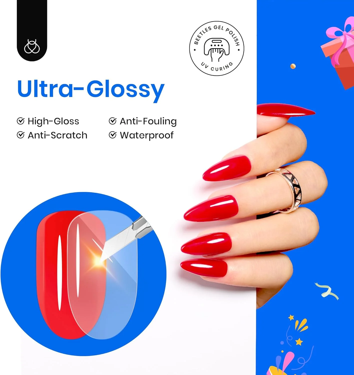 تاپ کت ژل براق اضافی Beetles - لاک ژل تاپ کت بدون نیاز به دستمال کشیدن 15 میلی لیتری، براق و شفاف، محافظت از سطح ناخن با ماندگاری طولانی، هدیه مانیکور پاییزی برای زنان تاپ کت ژل براق اضافی Beetles - لاک ژل تاپ کت بدون نیاز به دستمال کشیدن 15 میلی لیتری، براق و شفاف، محافظت از سطح ناخن با ماندگاری طولانی، هدیه مانیکور پاییزی برای زنان