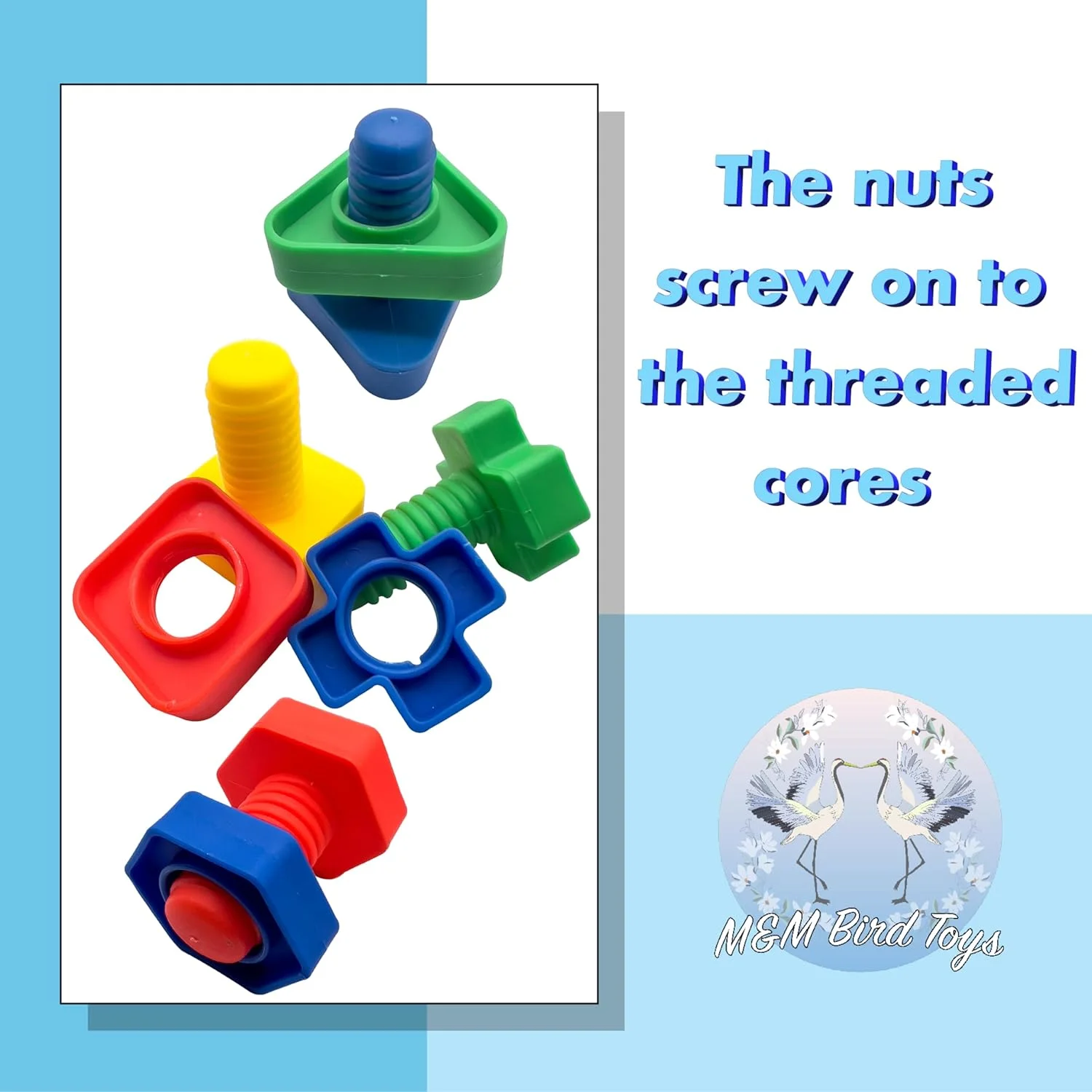 پیچ و مهره های جامبو پرندگان مدل 1059 بسته 4 عددی، اسباب بازی های M&M Bird Toys، قطعات بادوام و متنوع برای منقار و پنجه پرندگان، مناسب برای طوطی های خاکستری آفریقایی، کاکادو، آمازون، ماکائو و طوطی های متوسط پیچ و مهره های جامبو پرندگان مدل 1059 بسته 4 عددی، اسباب بازی های M&M Bird Toys، قطعات بادوام و متنوع برای منقار و پنجه پرندگان، مناسب برای طوطی های خاکستری آفریقایی، کاکادو، آمازون، ماکائو و طوطی های متوسط