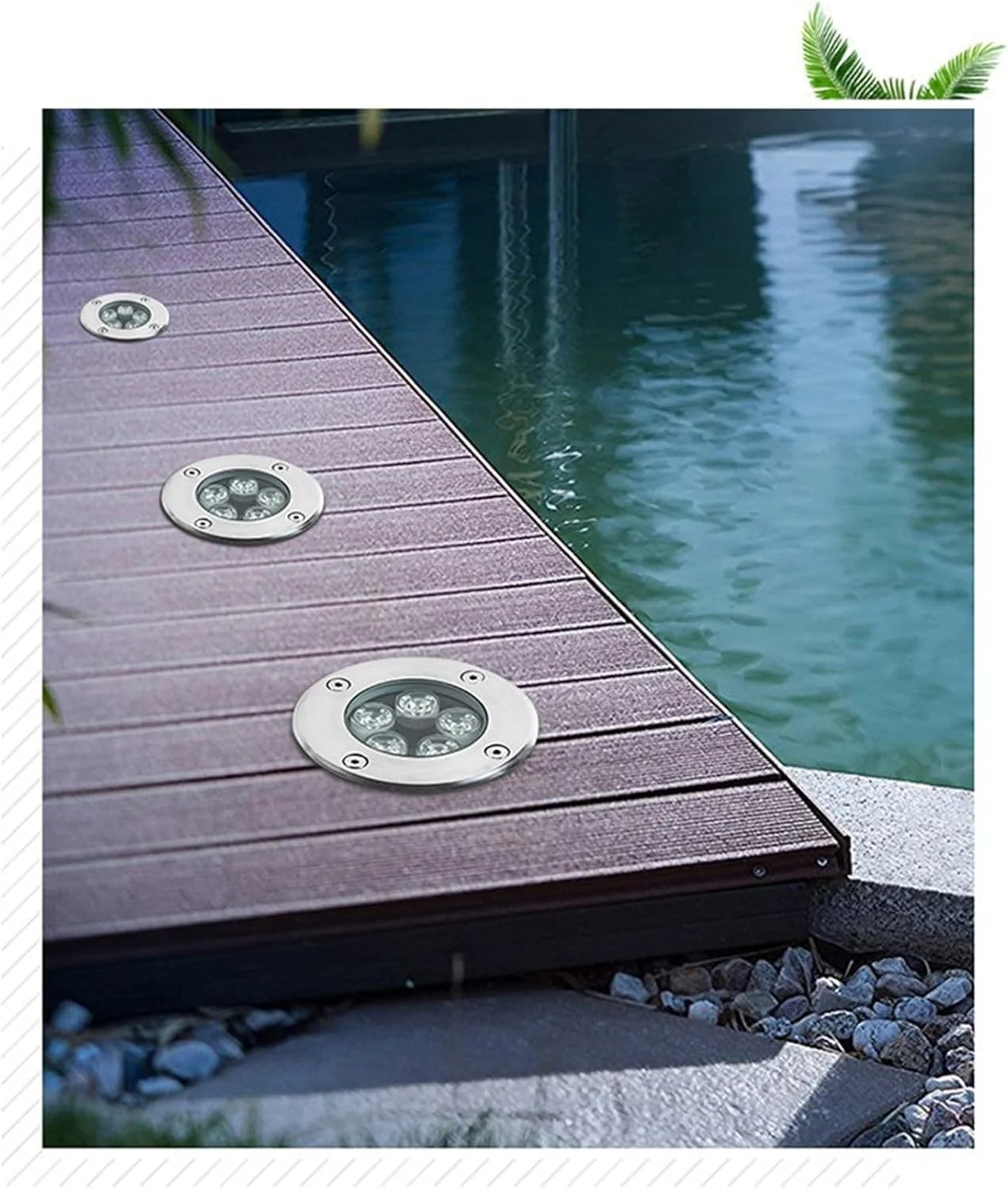 چراغ زیرزمینی باغ LED، چراغ دفنی ضد آب IP66، چراغ زمینی فضای باز AC85-265V برای پاسیو، مسیر، حیاط، چمن، نورپردازی محوطه بیرونی خانه (قرمز 24 وات)