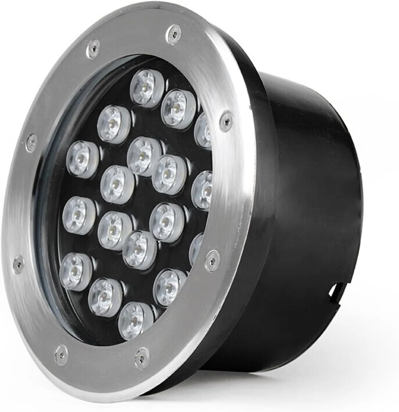 چراغ زیرزمینی باغ LED، چراغ دفنی ضد آب IP66، چراغ زمینی بیرونی AC85-265V برای پاسیو، مسیر، حیاط، چمن، نورپردازی محوطه بیرونی خانه (سفید 12 وات)