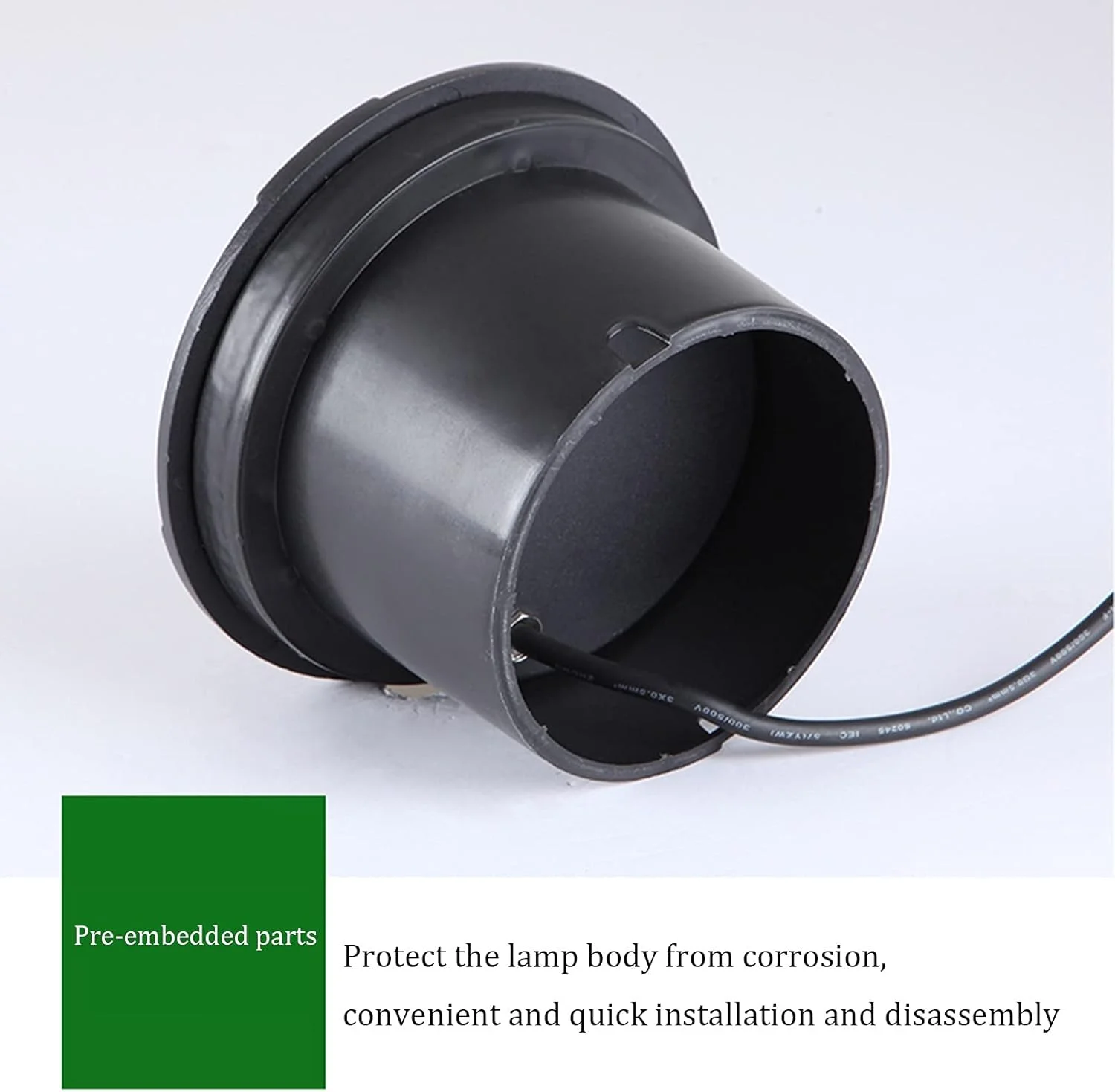 چراغ دفنی ال ای دی، چراغ های عرشه یک طرفه، نورپردازی منظره ای، ضد آب IP65، چراغ های گرد توکار برای فضای باز، راهرو، عرشه، پله، مسیر، 6 رنگ (زرد ac85)
