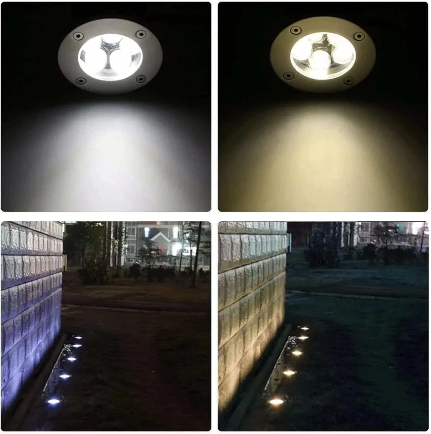 چراغ زیرزمینی LED COB 5W، چراغ چاهی، چراغ مسیر، چراغ محوطه باغ، چراغ های دفنی، نورافکن تزئینی فضای باز، ضد آب IP67 (سبز 5W)