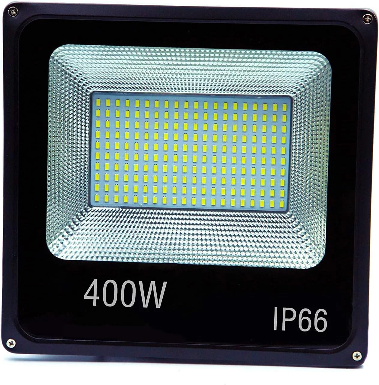 چراغ LED پروژکتوری 400 وات QUESERA® فوق العاده روشن مناسب فضای باز، معادل لامپ هالوژن 1800 وات، 220 ولت، ضد آب IP66، با نور 36000 لومن و رنگ سفید 6500K برای باغ، حیاط، انبار، بیلبورد و گاراژ (400)
