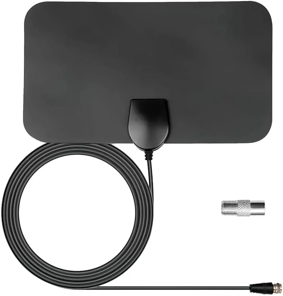 آنتن هوایی تلویزیون داخلی جدیدترین مدل، آنتن تلویزیون، تقویت کننده با سیگنال قوی، آنتن تلویزیون دیجیتال 4K HD با برد طولانی 200 مایل برای کانال های تلویزیونی محلی Freeview، پشتیبانی از تمام تلویزیون ها