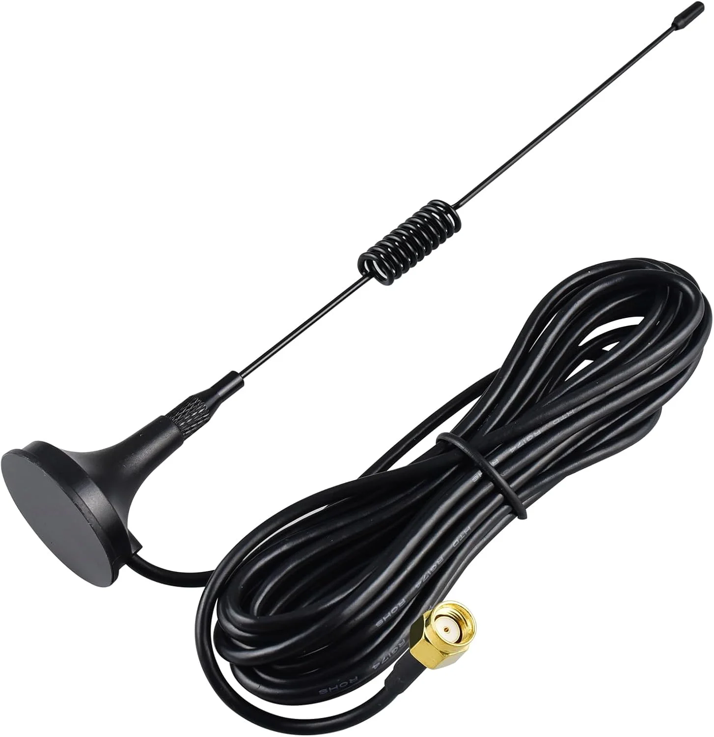 آنتن YOTENKO 1090Mhz RPSMA Male 900-1900 Mhz با کابل 3 متری و پایه مغناطیسی برای ردیابی و نظارت هواپیما ADS-B (بدون پین در مرکز اتصال)