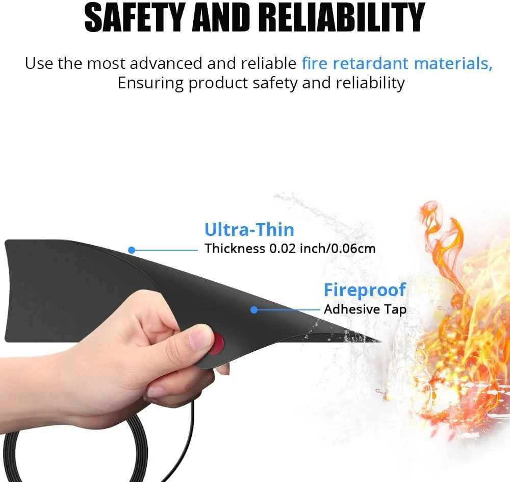 آنتن تلویزیون برای تلویزیون های هوشمند و قدیمی، آنتن HD با دریافت 360 درجه، آنتن تلویزیون دیجیتال برای کانال های محلی، پشتیبانی از 4K 1080P، نصب آسان و سبک