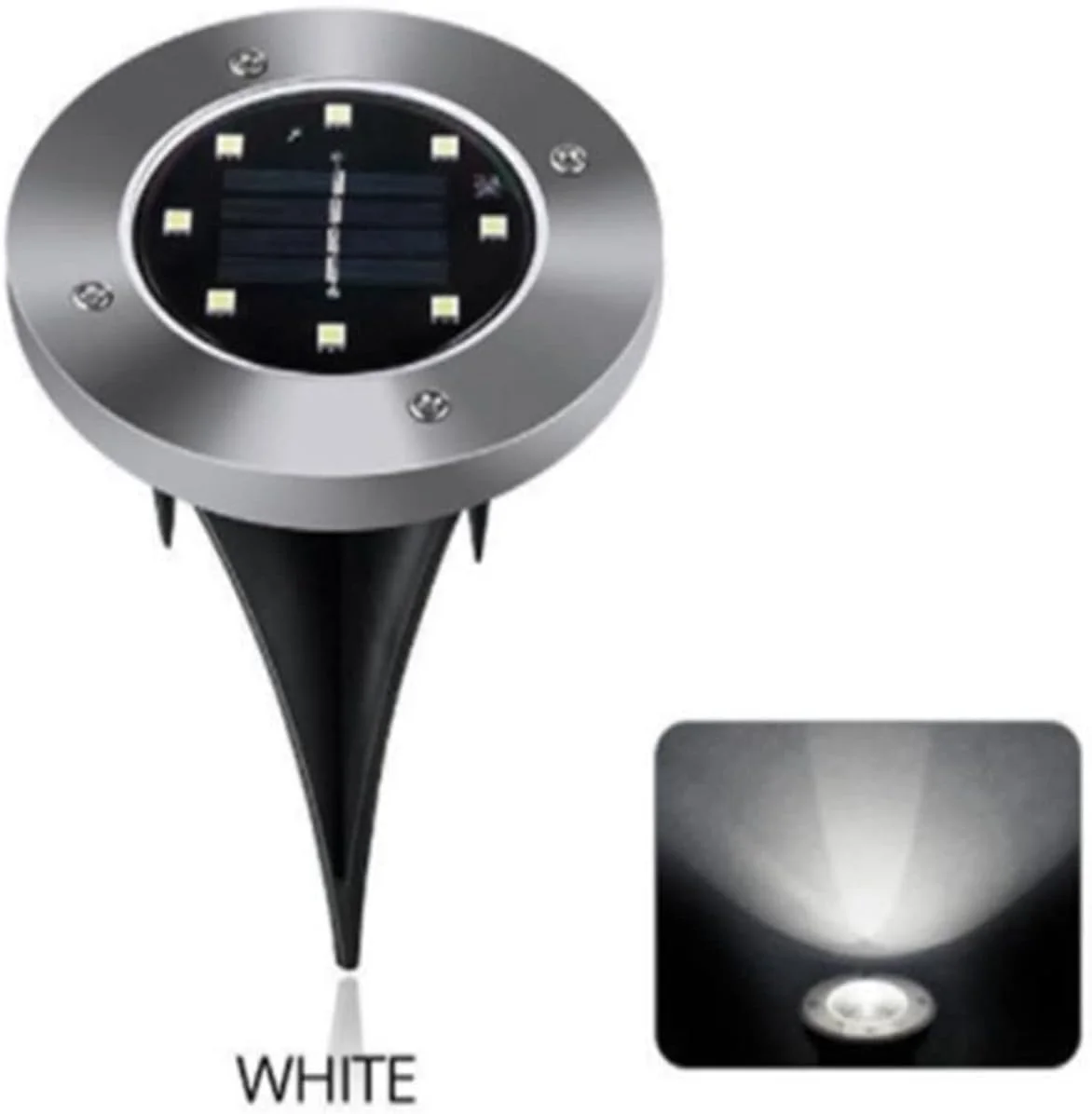چراغ های حیاطی 8LED چراغ خورشیدی LED چراغ چمنی فضای باز چراغ خورشیدی دفن شده ضد آب مسیر کف زیرزمینی چراغ نقطه ای تزئین باغ
