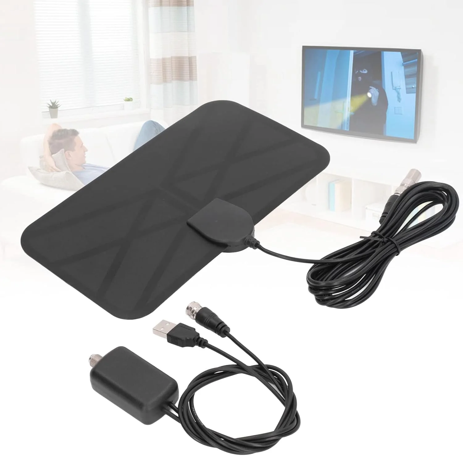 آنتن تلویزیون دیجیتال YAYOYO، حداکثر 980 مایل، نصب آسان و فوری، چسبی با وضوح بالا، آنتن 25DBI با بهره بالا برای دریافت سیگنال تلویزیون آنتن تلویزیون دیجیتال YAYOYO، حداکثر 980 مایل، نصب آسان و فوری، چسبی با وضوح بالا، آنتن 25DBI با بهره بالا برای دریافت سیگنال تلویزیون