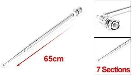 آنتن تلسکوپی اسکنر زاویه راست BNC نر خانگی XYWHPGV با رنگ نقره ای (b03ef 58a09 7742d d6e63 18d0c bfe08